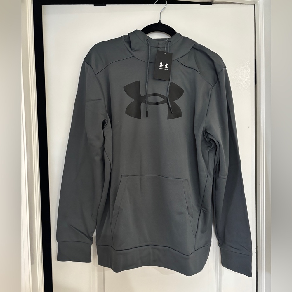 Under Armour Men's Fleece Charcoal Gray Hoodie Brand New